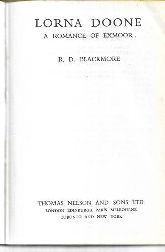 Lorna Doone: A Romance of Exmoor by R. D. Blackmore