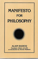 Manifesto for Philosophy by Alain Badiou