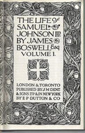 The Life of Samuel Johnson:  Volume 1 by James Boswell
