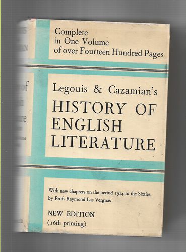 History of English Literature by Louis Cazamian and Emile Legouis