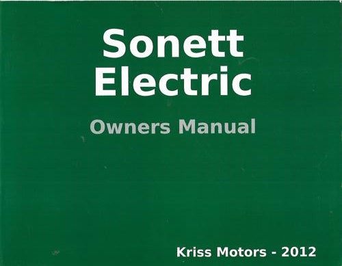 Sonett Electric Owners Manual