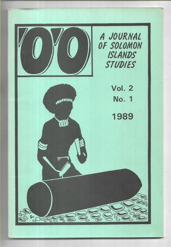 'O'O A Journal of Solomon Islands Studies Vol. 2 No. 1 by Esau Tuza
