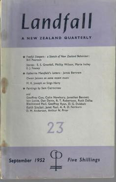 Landfall 23: A New Zealand Quarterly Vol 6, No 3 (1952) by Charles Brasch