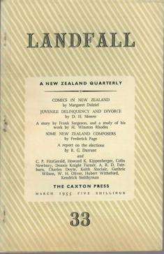Landfall 33: A New Zealand Quarterly Vol 9, No 1 (1955) by Charles Brasch