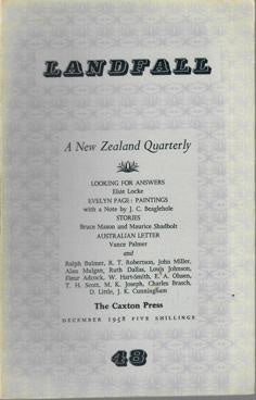 Landfall 48: A New Zealand Quarterly Vol 12, No 4 (1958) by Charles Brasch