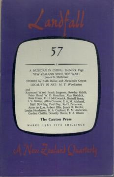 Landfall 57: A New Zealand Quarterly Vol 15, No 1 (1961) by Charles Brasch