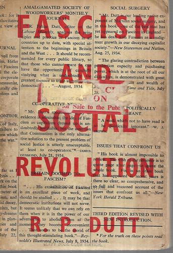 Fascism And Social Revolution by R. Palme Dutt