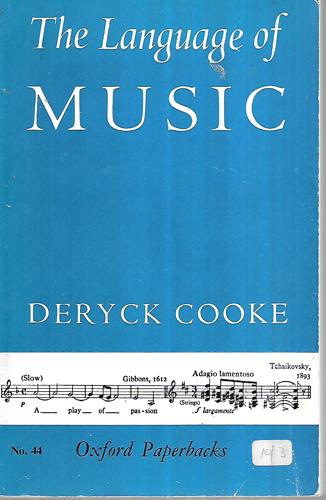 The Language Of Music by Deryck Cooke