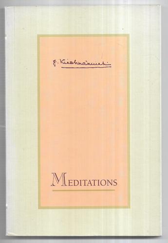 Meditations by Jiddu Krishnamurti