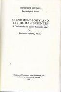 Phenomenology And the Human Sciences by Stephan Strasser