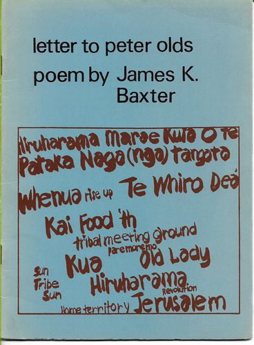 Letter To Peter Olds - Poem By James K Baxter by James K. Baxter