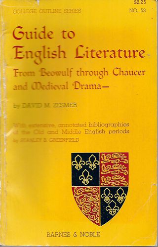 Guide To English Literature: From Beowulf Through Chaucer And Medieval Drama by David m. Zesmer