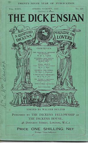 The Dickensian: Vol Xxix No 226 Spring 1933 by Walter Dexter