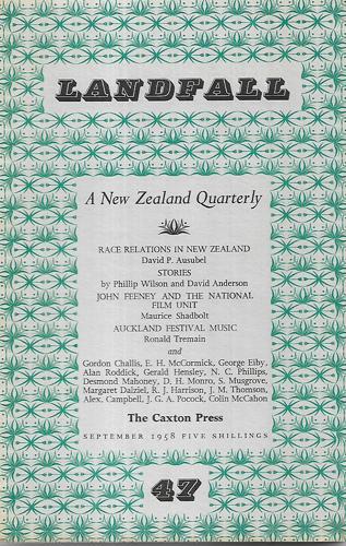 Landfall 47: A New Zealand Quarterly September 1958