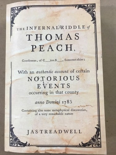 The Infernal Riddle of Thomas Peach: a Novel of Necromancy, Secrets, And a World on the Brink of the Modern Age by Jas Treadwell