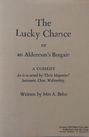 The Lucky Chance Or An Alderman's Bargain by Aphra Behn
