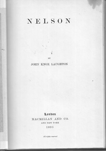 Nelson by John Knox Laughton