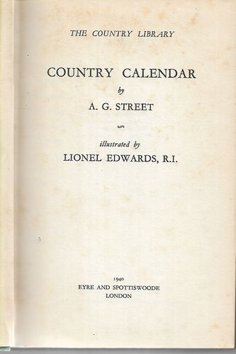 Country Calendar by A. G. Street