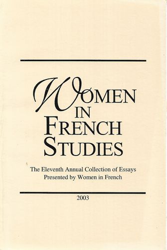 Women in French Studies 2003 (in French and English) by Frederique Chevillot