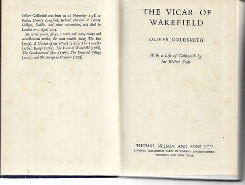 The Vicar of Wakefield by Oliver Goldsmith