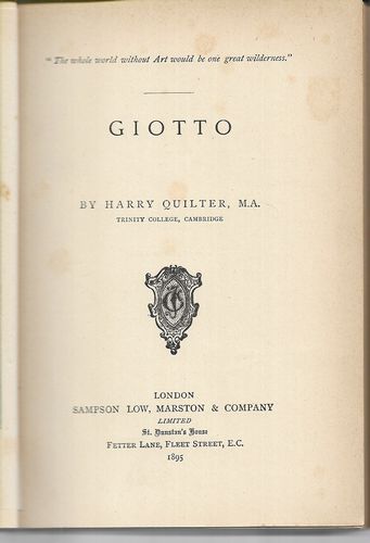 Angiolotto Bondone Called Giotto - Illustrated Biographies of The Great Artists Series by Harry Quilter