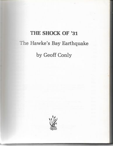 The Shock of '31: the Hawke's Bay Earthquake by Geoff Conly