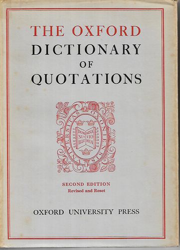 The Oxford Dictionary of Quotations