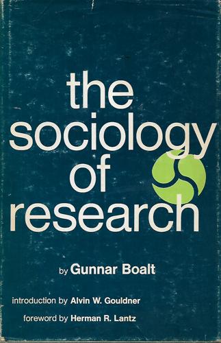 The Sociology Of Research by Gunnar Boalt