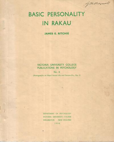 Basic Personality In Rakau by James E. Ritchie