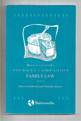 Butterworths Student Companion by Helen Elizabeth Colebrook and Pamela Jensen (LLB Hons.)