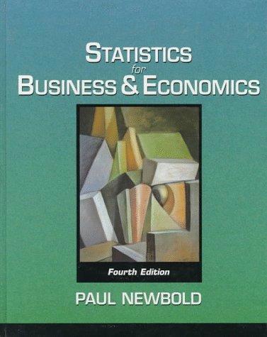 Statistics For Business & Economics by Paul Newbold