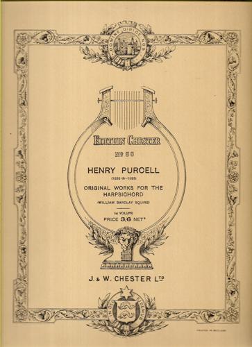 Henry Purcell - Original Works for the Harpsichord, 4 volumes