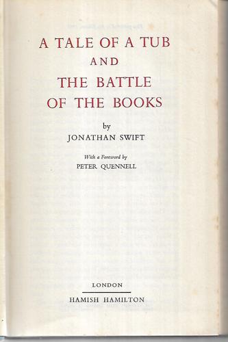 A Tale Of A Tub And The Battle Of The Books by Jonathan Swift