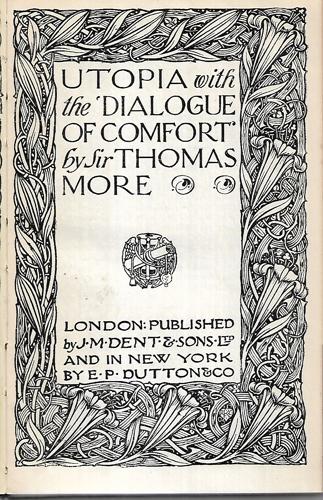 Utopia With The 'Dialogue Of Comfort' by Saint Thomas More