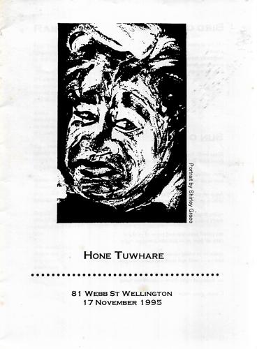 Hone Tuwhare. 81 Webb St, Wellington, 17 November 1995 by Hone Tuwhare