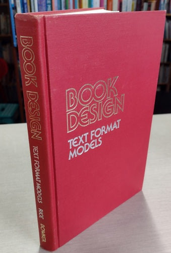 Book Design: Text Format Models by Stanley Rice