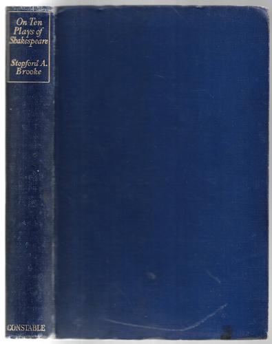 On Ten Plays Of Shakespeare by Stopford Augustus Brooke