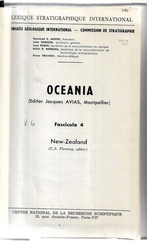 Lexique Stratigraphique International: Oceania - Fascicule 4: New Zealand by Jacques Avias