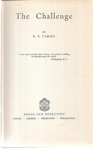 The Challenge by E. V. Timms