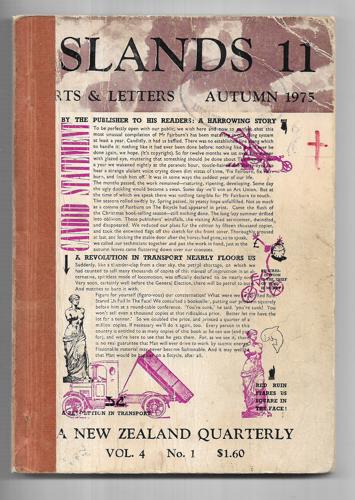 Islands: A New Zealand Quarterly of Arts and Letters Vol. 4 No.1 by Robin Dudding