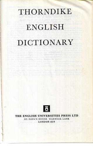 Thorndike English Dictionary