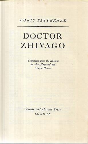 Doctor Zhivago by Boris Pasternak