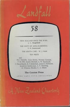 Landfall 58: A New Zealand Quarterly Vol 15, No 2 (1961) by Charles Brasch