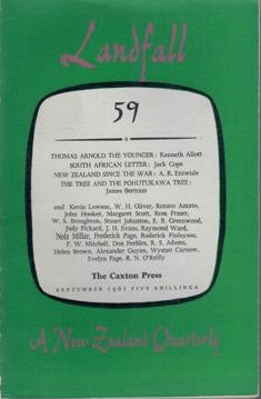 Landfall 59: A New Zealand Quarterly Vol 15, No 3 (1961) by Charles Brasch
