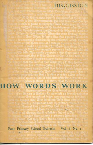 How Words Work by W. J. Scott