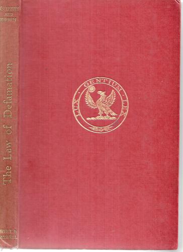 The Law Of Defamation by Roland Brown and Richard O'Sullivan