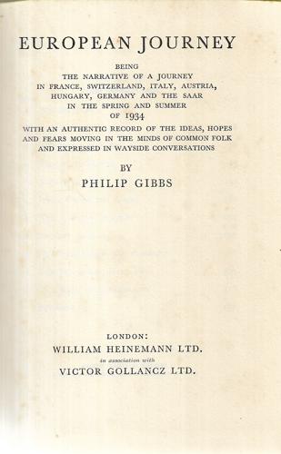 European Journey by Philip Gibbs