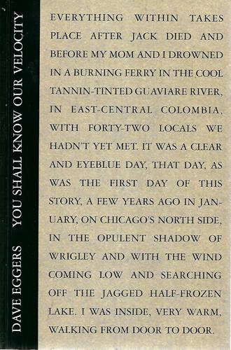 You Shall Know Our Velocity by Dave Eggers
