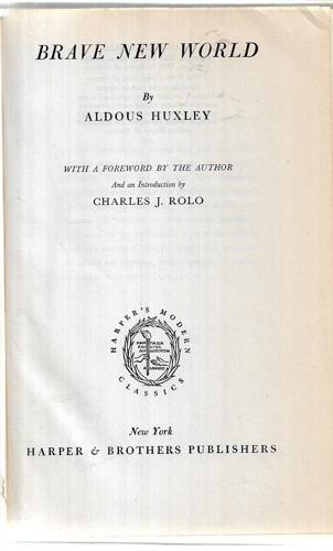 Brave New World by Aldous Huxley