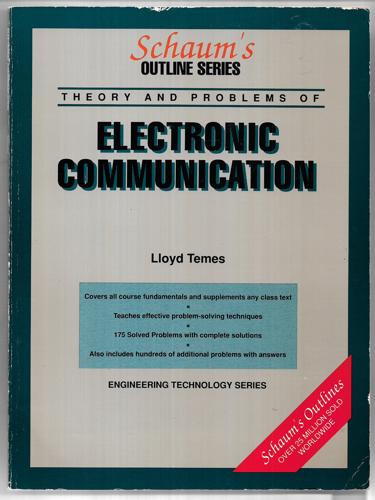 Schaum's Outline Of Theory And Problems Of Electronic Communication by Temes, Lloyd